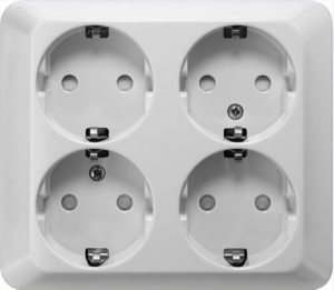 socket with protective shutters